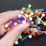 100pcs Mix 14G Tongue Piercing Lot Nipple Piercing Set Jewelry