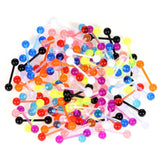 100pcs Mix 14G Tongue Piercing Lot Nipple Piercing Set Jewelry