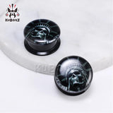 Acrylic Skeleton Ear Plugs Earring Piercing Tunnels Gauges 6-30mm 2PCS