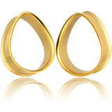 Giga Water Drop Stainless Steel Ear Plugs Tunnels 2PCS