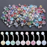 90pcs Glitter Sexy Belly Bars Body Piercing 14G
