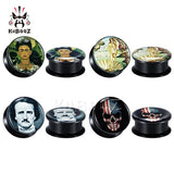 Skull Ear Screw Tunnels Gauges Body Jewelry Piercing Earrings