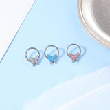 Zircon Cat Pearl Septum Ring Butterfly Bee Bat Nose Piercing
