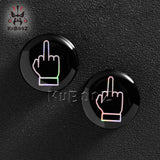 Acrylic Hand Logo Ear Tunnels Plugs Gauges Piercing 2PCS
