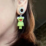 Frog Dangle Ear Piercing Earrings Ear Tunnel Expansion Ear Reamer Plug Earrings