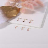 18/20G Crystal Nose Studs Set Stainless Steel Nostril Piercings