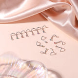 18/20G Crystal Nose Studs Set Stainless Steel Nostril Piercings