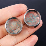 Giga 2 PCS Double Flared Tunnel Gauges Stainless Steel Ear Plugs