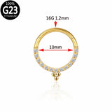 Titanium Nose Ring Women Septum Clicker Daith Earring Piercing Button Ring