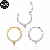 Titanium Nose Ring Women Septum Clicker Daith Earring Piercing Button Ring