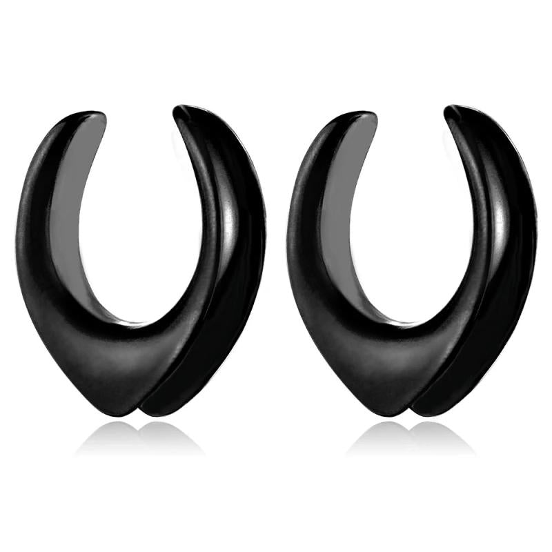 2PCS Saddle Ear Tunnels Gauges Piercing Expander Stainless Steel