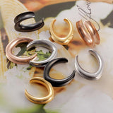 2PCS Saddle Ear Tunnels Gauges Piercing Expander Stainless Steel