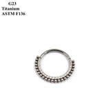 G23 Titanium Inlaid Half Ring Zircon Ball Body Piercing Jewelry Nose Earrings