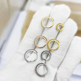 G23 Titanium Inlaid Half Ring Zircon Ball Body Piercing Jewelry Nose Earrings