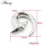 Stainless Steel Alien Ear Weights Plugs Tunnel Spiral Carved Gauges Piercing