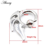 Stainless Steel Alien Ear Weights Plugs Tunnel Spiral Carved Gauges Piercing