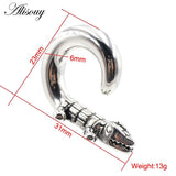 Stainless Steel Alien Ear Weights Plugs Tunnel Spiral Carved Gauges Piercing