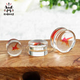 Goldfish Logo Earring Tunnels Acrylic Ear Plugs Style Jewellery