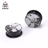 Acrylic Dark Girl Ear Plugs Gauges Earring Tunnels Body Piercing Jewelry 6-30mm