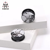 Acrylic Dark Girl Ear Plugs Gauges Earring Tunnels Body Piercing Jewelry 6-30mm