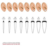 12PCS Acrylic Ear Stretchers Marble Taper Kit Ear Tapers Lobe Stretching Set