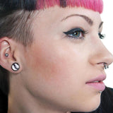 12PCS Acrylic Ear Stretchers Marble Taper Kit Ear Tapers Lobe Stretching Set