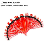 12PCS Acrylic Ear Stretchers Marble Taper Kit Ear Tapers Lobe Stretching Set