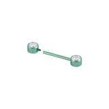 ASTM F136 Titanium Multicolor Nipple Ring 14G CZ Zirconia Ear Piercing Barbell