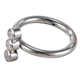 ASTM F136 Titanium Hinged Hoop Rings Nose Piercing