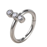 ASTM F136 Titanium Hinged Hoop Rings Nose Piercing
