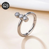ASTM F136 Titanium Hinged Hoop Rings Nose Piercing