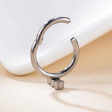ASTM F136 Titanium Hinged Hoop Rings Nose Piercing