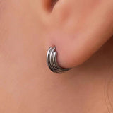 ASTM F136 Titanium 3 Tier Stacked Hinged Clicker Ring