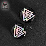 Acrylic Colored Triangle Logo Ear Tunnels Gauges Plugs Earring