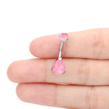 G23 Titanium Opal Zircon Belly Button Ring