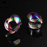 2PCS Colorful Alien Glass Ear Body Jewelry Earrings Expanders Piercing Plugs