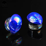 2PCS Colorful Alien Glass Ear Body Jewelry Earrings Expanders Piercing Plugs