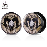 Acrylic Pentagram Sheep-head Ear Tunnels Gauges Plugs Body Jewelry 2PCS