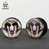 Acrylic Pentagram Sheep-head Ear Tunnels Gauges Plugs Body Jewelry 2PCS