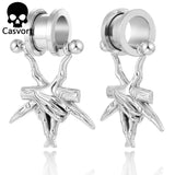 316 Stainless Steel Pentagram Ear Gauges Tunnel Hangers