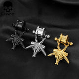 316 Stainless Steel Pentagram Ear Gauges Tunnel Hangers