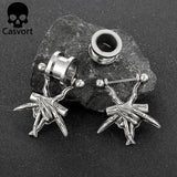 316 Stainless Steel Pentagram Ear Gauges Tunnel Hangers