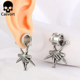 316 Stainless Steel Pentagram Ear Gauges Tunnel Hangers