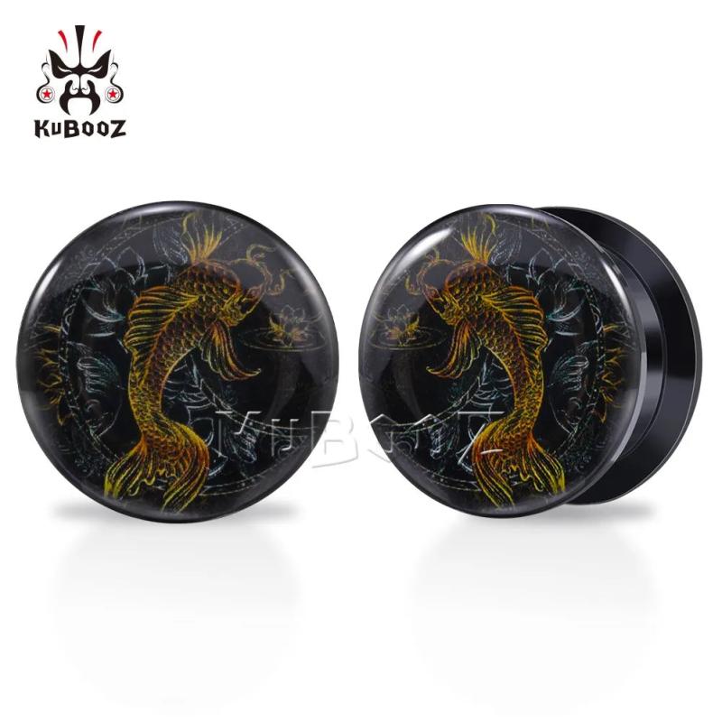 Acrylic Fish Ear Plugs Earring Tunnels 6-30mm 2PCS