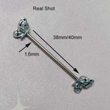 1PC Industrial Piercing Butterfly Skeleton Bat Earring Ear Piercing 14g