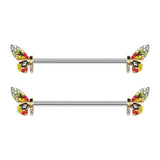 1PC Industrial Piercing Butterfly Skeleton Bat Earring Ear Piercing 14g
