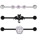 1PC Industrial Piercing Butterfly Skeleton Bat Earring Ear Piercing 14g