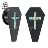Shell Cross Acrylic Ear Plugs Gauges 2PCS