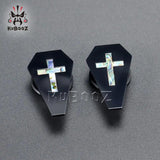 Shell Cross Acrylic Ear Plugs Gauges 2PCS