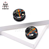 Acrylic Crying Rainbow Skull Ear Plugs 6-30mm 2PCS